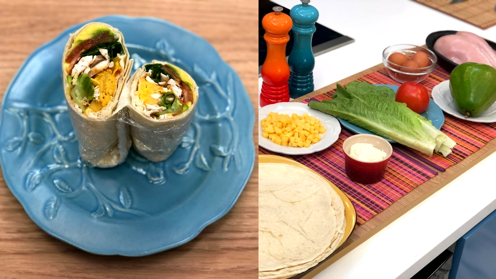 Receta burrito de pollo con aguacate El Desayuno RCN