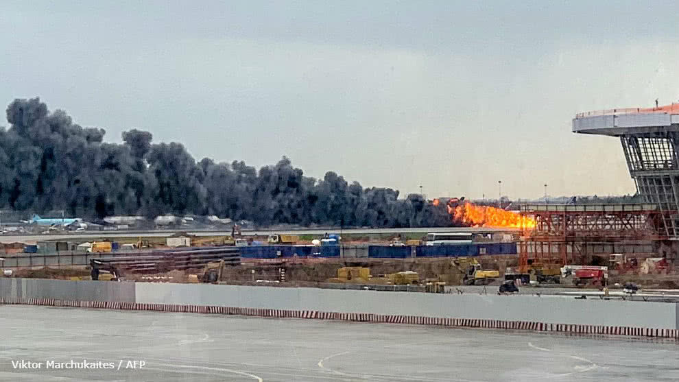 Incendio avión