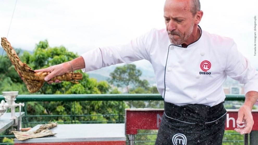 La divertida foto de Diego Trujillo con cocineros de MasterChef. Tomada de Instagram: @diegotrujillo Diego Trujillo, participante de MasterChef Celebrity.